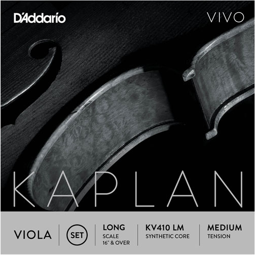 D'Addario Kaplan Vivo Viola String SET, Long Scale, Medium Tension