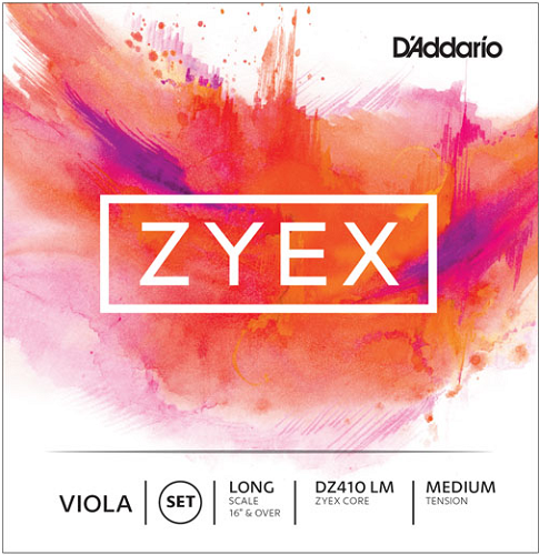 D'Addario Zyex Viola String SET, Long Scale, Medium Tension