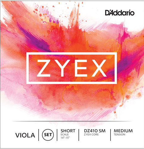 D'Addario Zyex Viola String SET, Short Scale, Medium Tension
