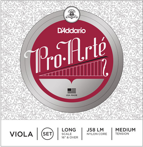 D'Addario Pro-Arte Viola String SET, Long Scale, Medium Tension