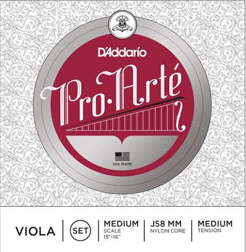 D'Addario Pro-Arte Viola String SET, Medium Scale, Medium Tension