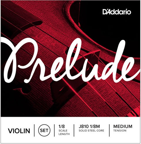 D'Addario Prelude Violin String SET, 1/16 Scale, Medium Tension