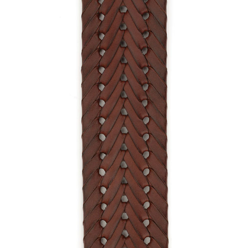 D'Addario Planet Waves Brown Braided Leather Guitar Strap