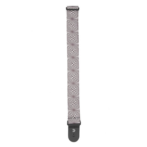 D'Addario Planet Waves White Optical Art Woven Guitar Strap