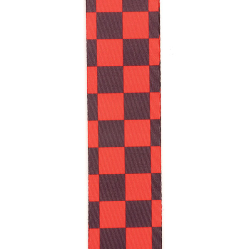 D'Addario Planet Waves Black and Red Large Checkerboard Woven Guitar Strap