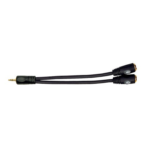 D'Addario Planet Waves 1/8 Inch Male Stereo to Dual 1/8 Inch Female Stereo Adapter