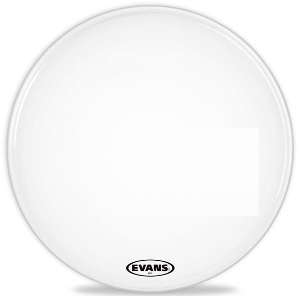 Evans MX1 White Marching Bass Drum Head, 28 Inch