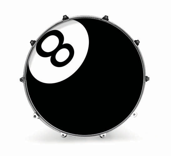 Evans Graphics Bass Drum Head - 8 Ball