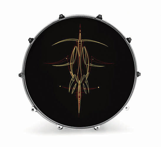 Evans Graphics Bass Drum Head - Pinstripe 1
