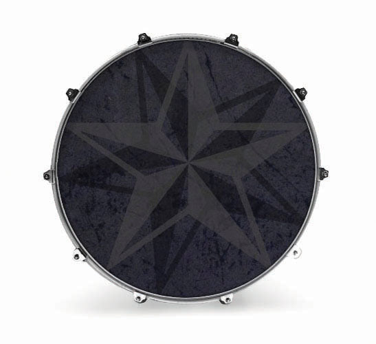 Evans Graphics Bass Drum Head - Star Burst 1
