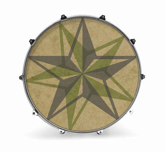 Evans Graphics Bass Drum Head - Star Burst 2