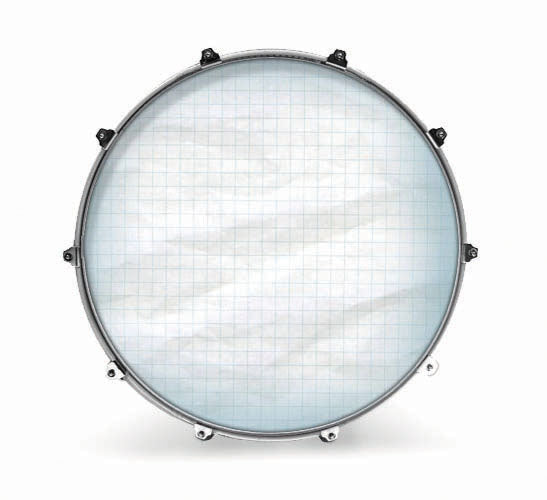 Evans Textures Series Bass Drum Head - Graph Paper
