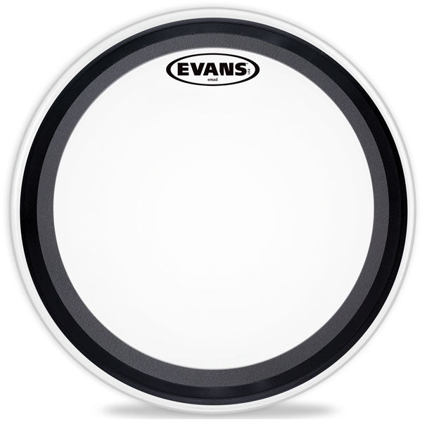 Evans EMAD Coated White Bass Drum Head, 18 Inch