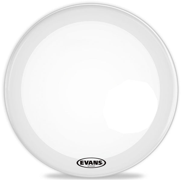 Evans EQ3 Coated White Bass Drum Head - NO Port - 20