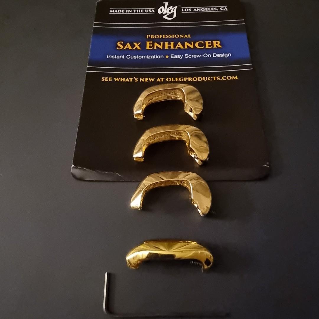 Oleg Alto/ Tenor/ Bari Standard Gold Plated Palm Key Riser Set of 2 - #106
