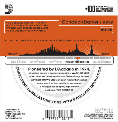 D'Addario Resphonic Guitar StringS, 16-56