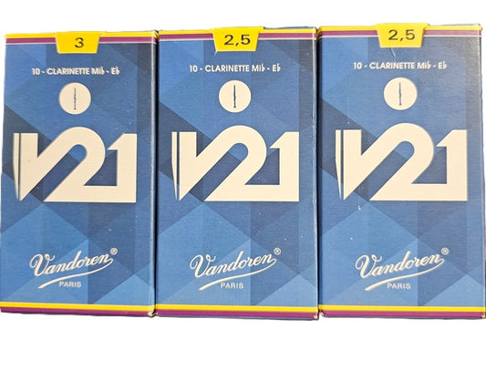 Vandoren V21 Eb Clarinet reeds 3 Box Bulk deal