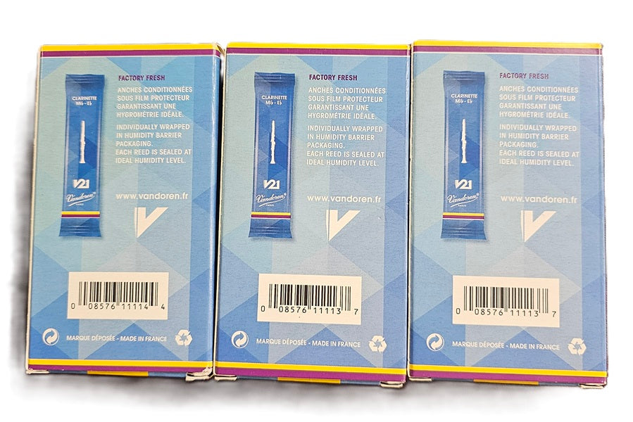 Vandoren V21 Eb Clarinet reeds 3 Box Bulk deal