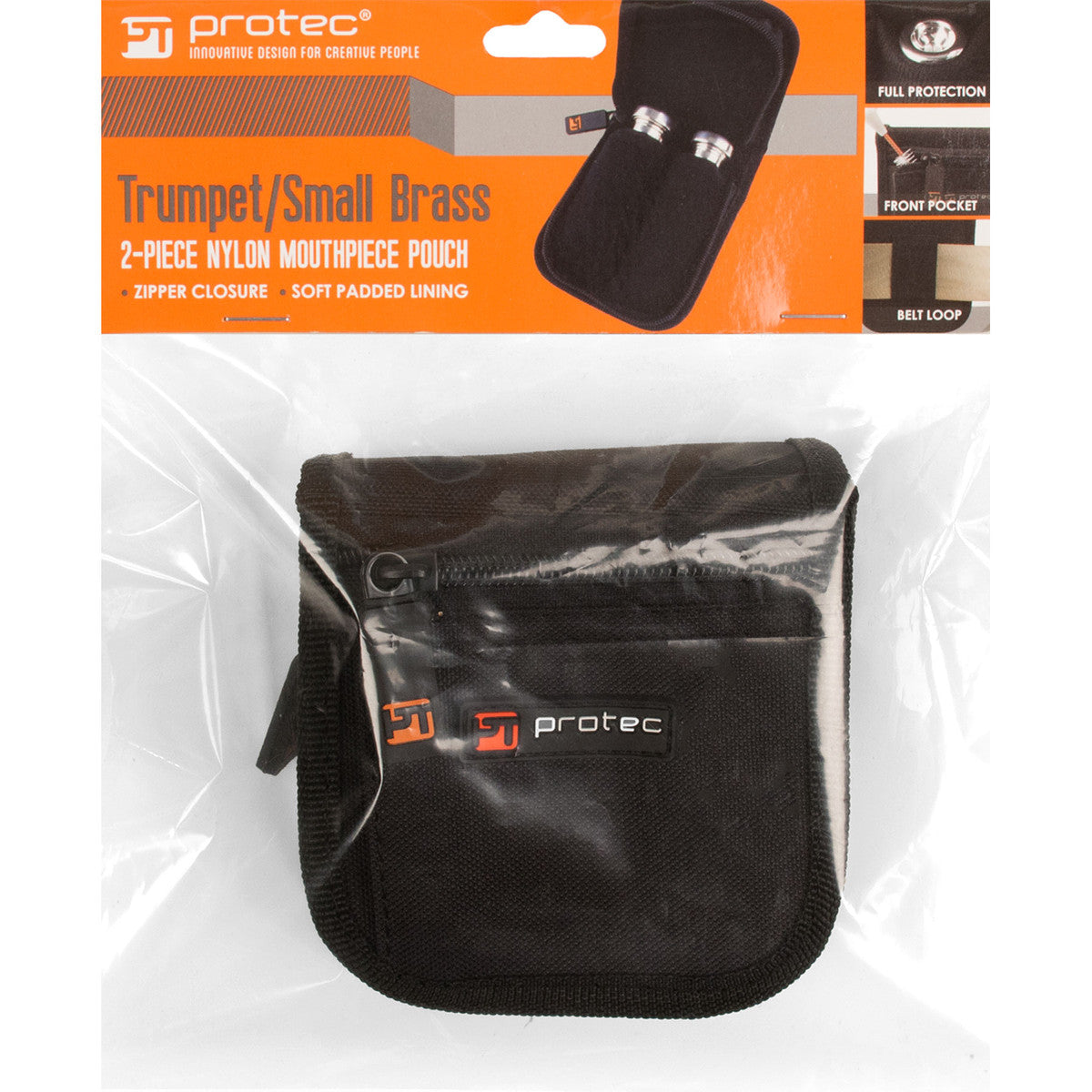 Protec Trumpet Mouthpiece Pouch - With Zipper Closure, 2-Piece A220ZIP