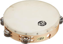 Load image into Gallery viewer, Latin Percussion 10&quot; Wood Tambourine, Calfskin Head, Double Row Jingles - CP380