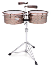 Load image into Gallery viewer, Toca Pro Line Timbale Set with Stand, Black Copper - TPT1415-BC