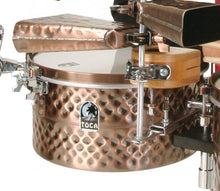 Load image into Gallery viewer, Toca Pro Line Timbale Set with Stand, Black Copper - TPT1415-BC