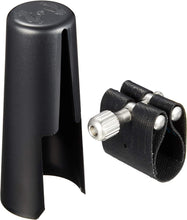 Load image into Gallery viewer, Rovner Dark Soprano Sax Ligature &amp; Cap for Metal Mouthpieces
