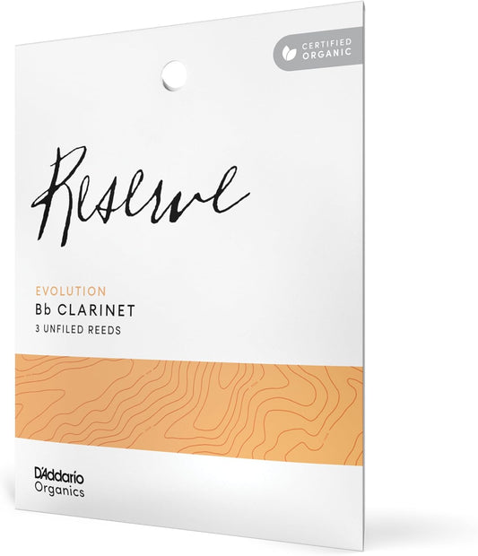 D'Addario Organic Reserve Evolution Bb Clarinet Reeds - 3 Pack