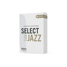 Load image into Gallery viewer, D&#39;Addario Organic Select Jazz Filed Soprano Saxophone Reeds - 10 Per Box