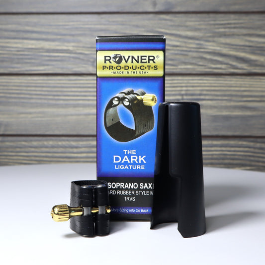 Rovner Dark Soprano Sax HR Ligature & Cap - 1RVS B-STOCK