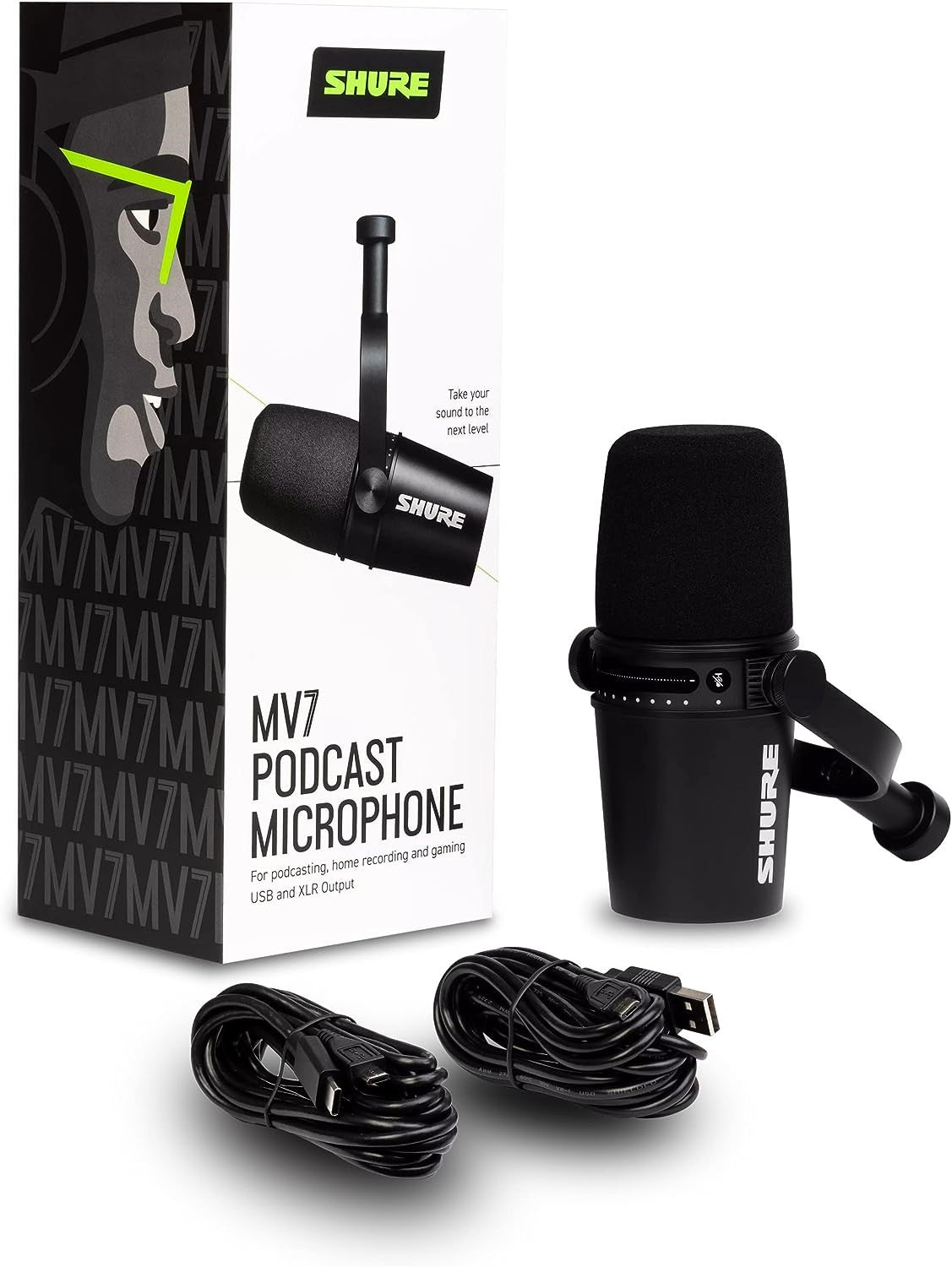 SHURE MV7 Podcast Microphone - Black