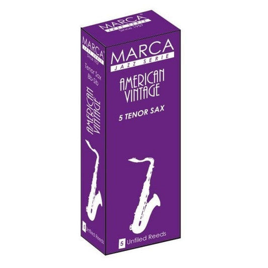 Marca American Vintage Tenor Saxophone Reeds Strength 3.5 - 5 Per Box - OLD STOCK
