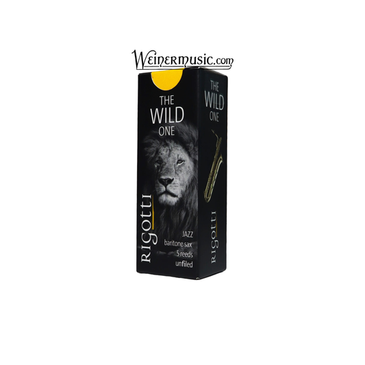 Rigotti The Wild One Baritone Sax Unfiled Reeds 5-Pack, 5.0