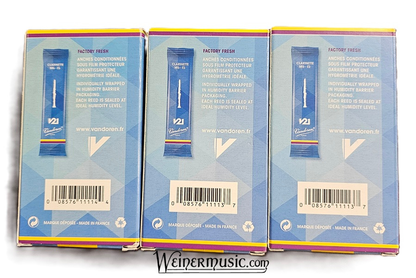 Vandoren V21 Eb Clarinet Reeds 3 Box Bulk