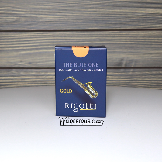 Rigotti Gold Alto Saxophone Jazz Reeds Strength 2.0 Light OPEN BOX