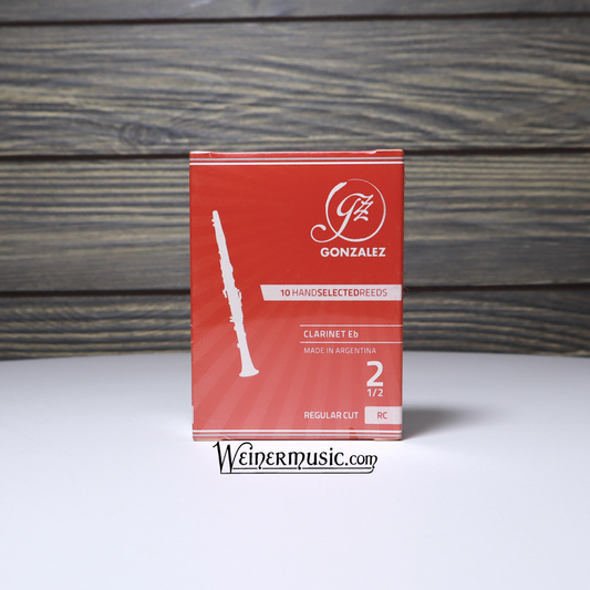 Gonzalez Bb Clarinet "RC" Regular Cut Reeds 10 - Strength 2.5 B-STOCK