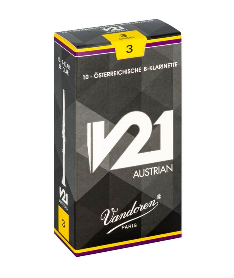 Vandoren Bb Clarinet V21 Austrian Reeds Strength #5+ - Box of 10