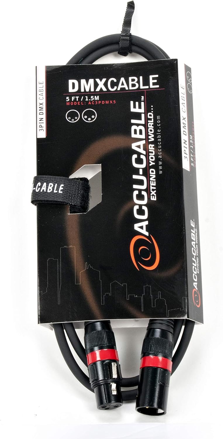 Accu-Cable 3-PIN DMX Cable 5 Feet