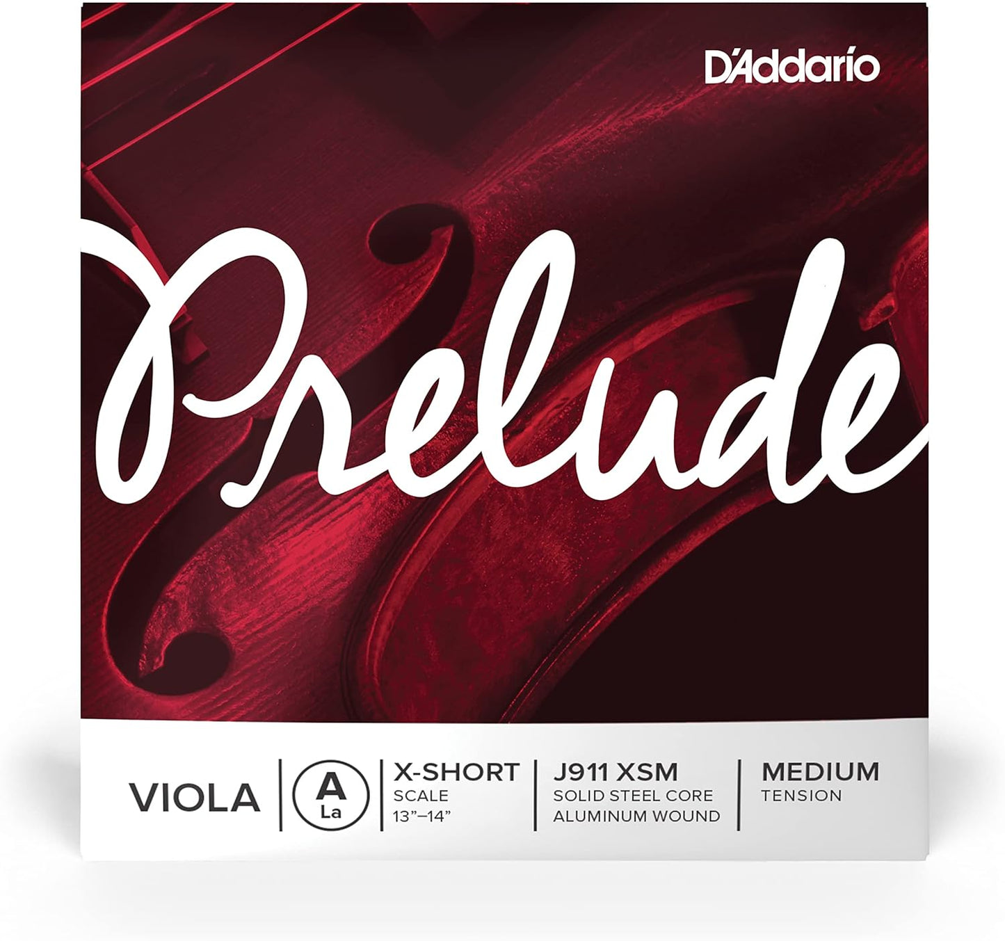 D'Addario Prelude Viola A String, Extra Short Scale, Medium Tension