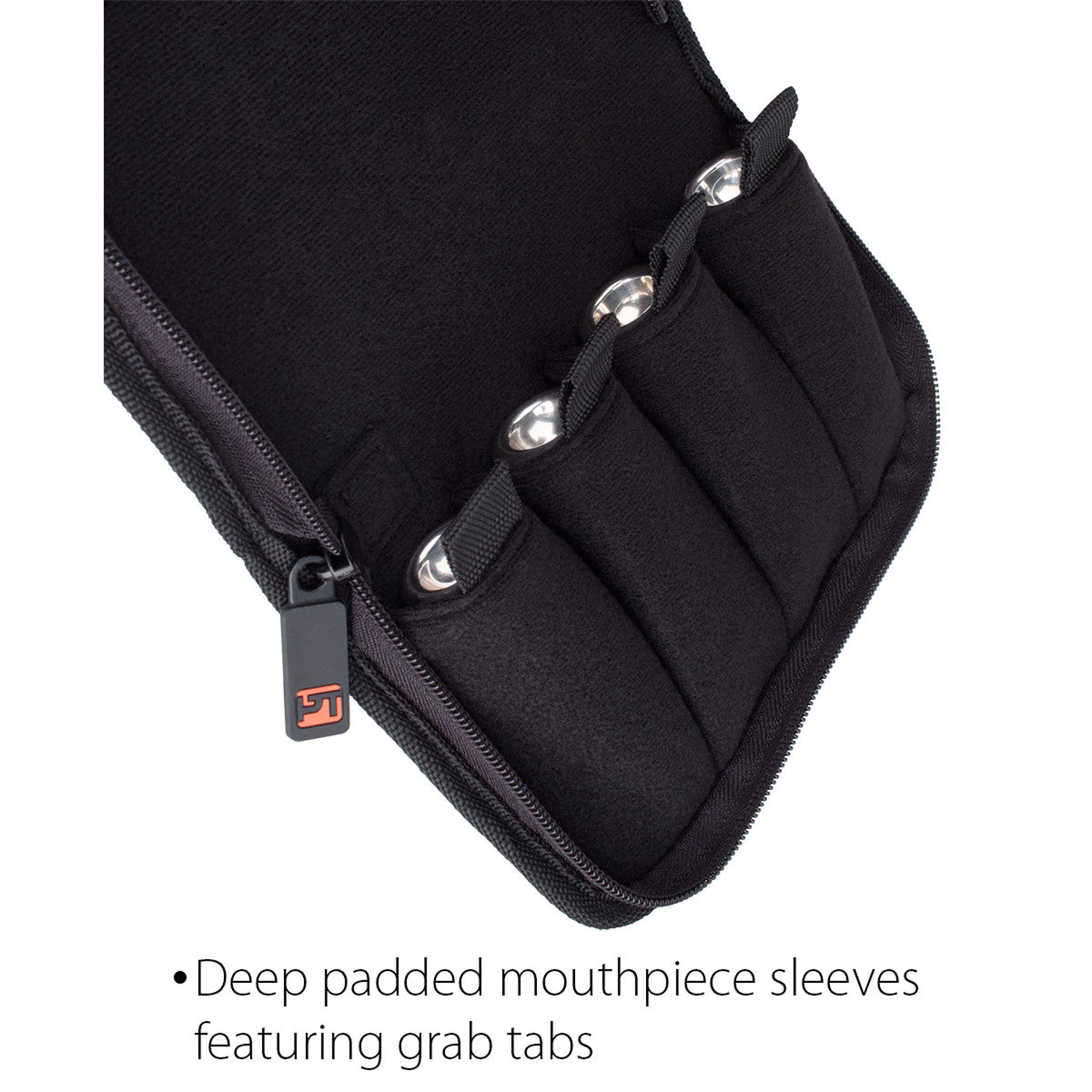 Pro-tec Trumpet Mouthpiece Pouch - Nylon With Zipper Closure, 4-Piece (Black) A221ZIP