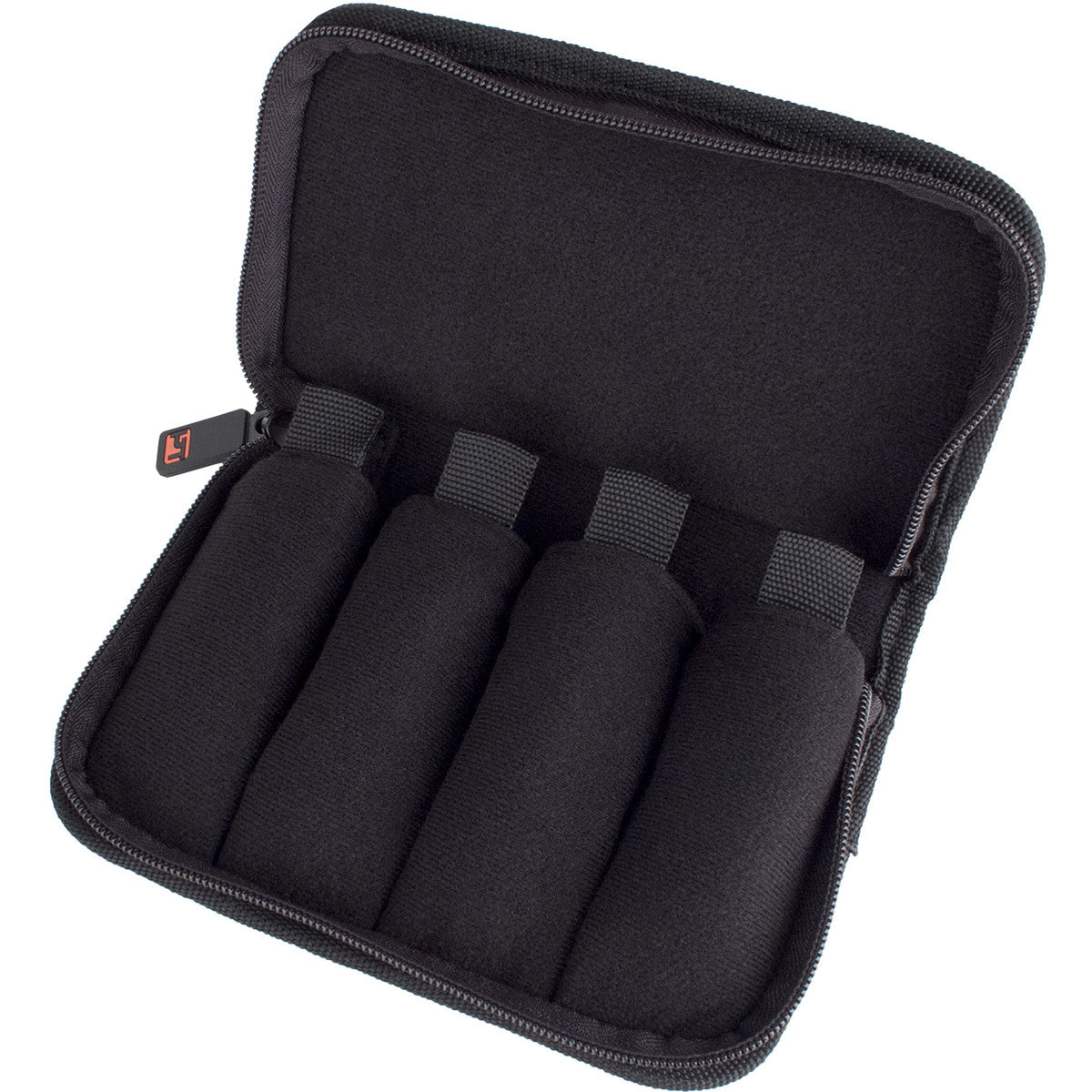 Pro-tec Trumpet Mouthpiece Pouch - Nylon With Zipper Closure, 4-Piece (Black) A221ZIP