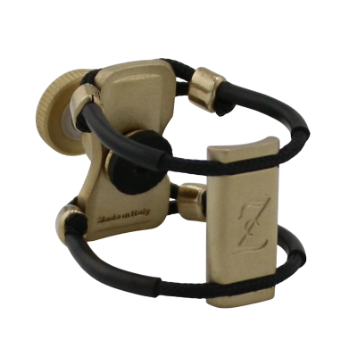 Zac ZL-1126X Brass Metal Ligature X-Grip - For Baritone Sax Ebonite Mouthpiece, Medium Size 2