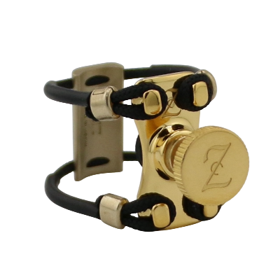 Zac ZL-3112NX New Gold Metal Ligature X-Grip - For Soprano Sax Ebonite Mouthpiece, Medium Size