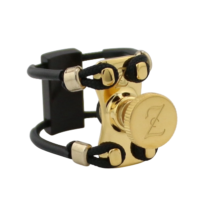 Zac ZL-3216NX New Gold Wood Ligature X-Grip - For Alto Sax Ebonite Mouthpiece, Medium Size