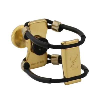 Zac ZL-3306NX New All Gold Metal Ligature X-Grip - For Bass Clarinet Mouthpiece, Medium Size