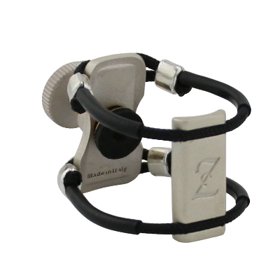 Zac ZL-4112X Top Silver Metal Ligature X-Grip - For Soprano Sax Ebonite Mouthpiece, Medium Size