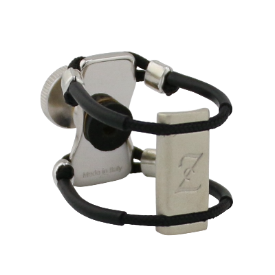 Zac ZL-5104NX New Top Rhodium Metal Ligature X-Grip - For Bb Clarinet Mouthpiece, Medium Size