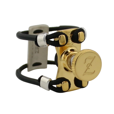 Zac ZL-6116NX New Top Gold Metal Ligature X-Grip - For Alto Sax Ebonite Mouthpiece, Medium Size