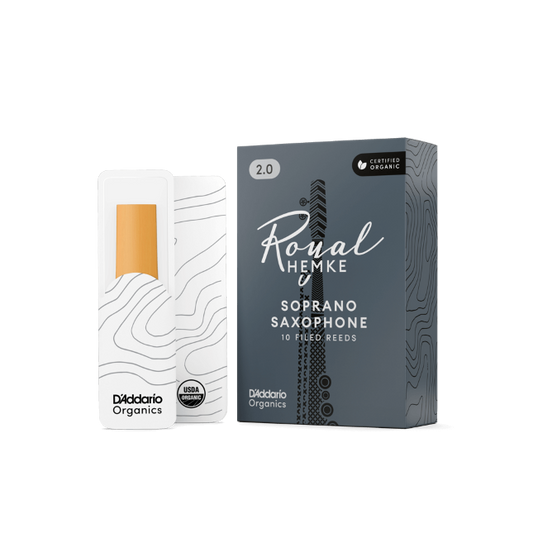 Royal Hemke Organic Soprano Saxophone Reeds Strength 4.0 10-Pack