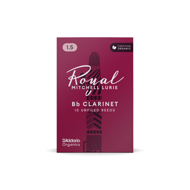 Royal Mitchell Lurie Organic Bb Clarinet Reeds Strength 2.5 10-Pack